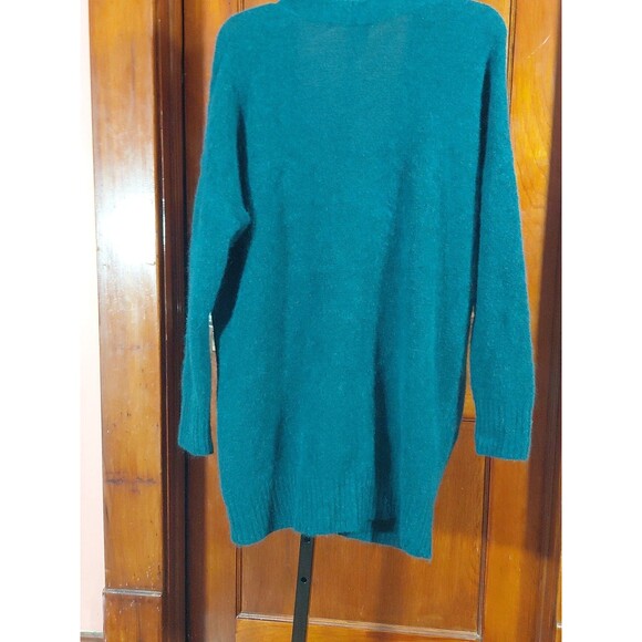 Eileen Fisher SP Teal Soft Mohair Wool Grampacore Button Down Cardigan Sweater - Picture 7 of 10